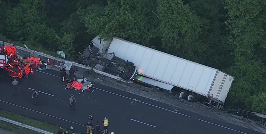 Crash involving tractor trailer shuts down portion of Route 30 in Chester County