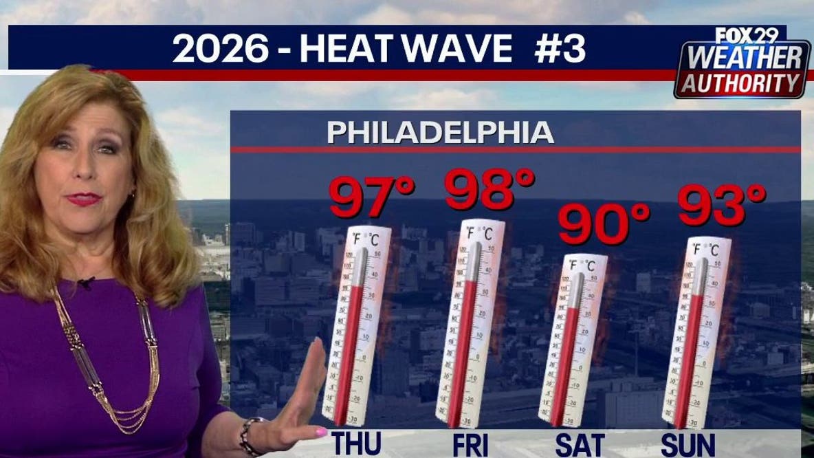 Temperatures cool off after Philadelphia's third heat wave of the year