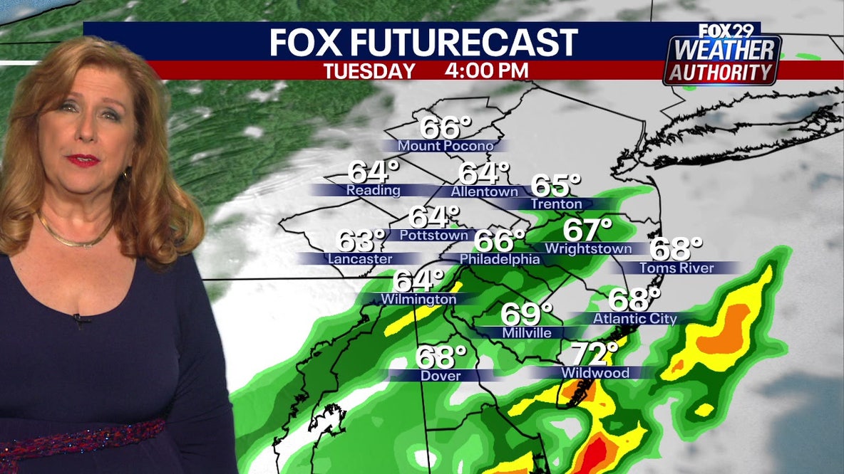 Philadelphia weather: Showers continue on Tuesday before midweek sunny stretch