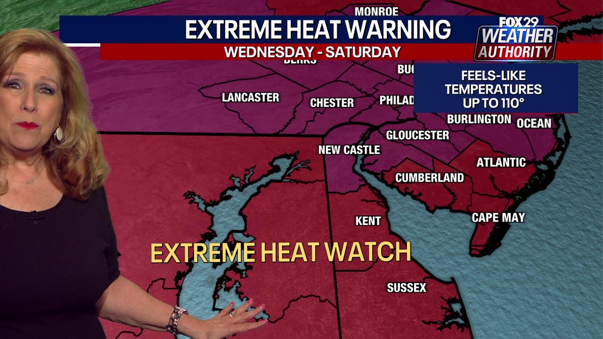 Philadelphia weather: Extreme heat warning issued ahead of triple digit temperatures