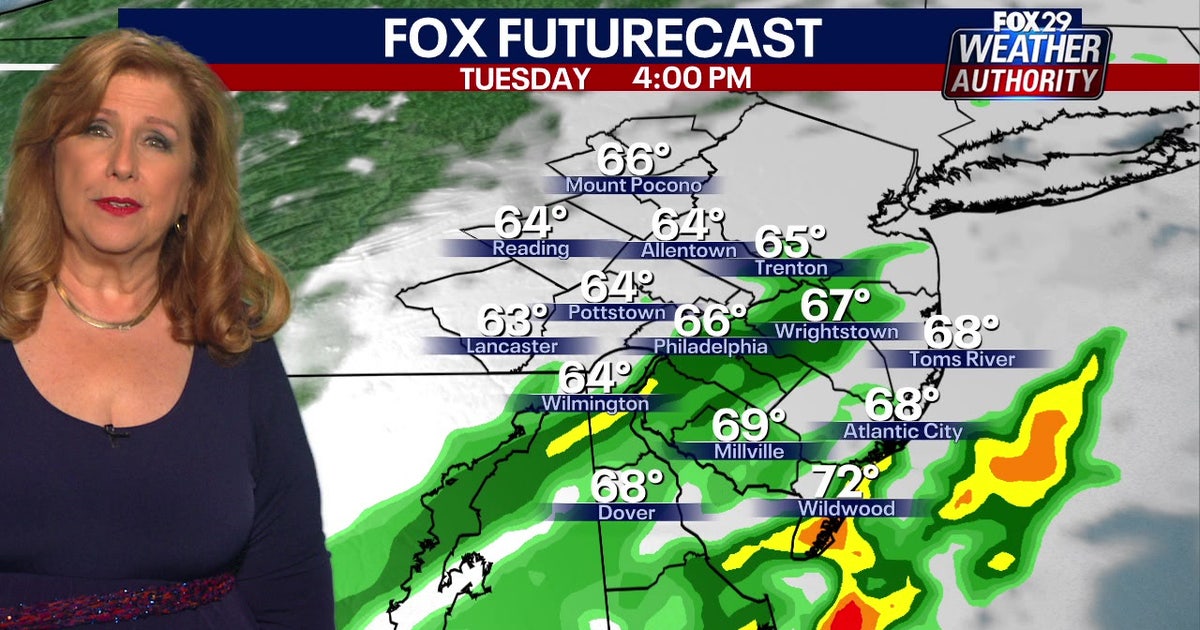 Philadelphia weather: Showers continue on Tuesday before midweek sunny stretch