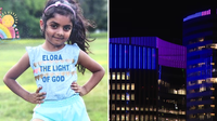 Pennsylvania landmarks light up for Elora Joyce Khan and pediatric brain cancer awareness