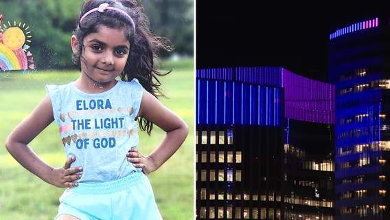 Pennsylvania landmarks light up for Elora Joyce Khan and pediatric brain cancer awareness