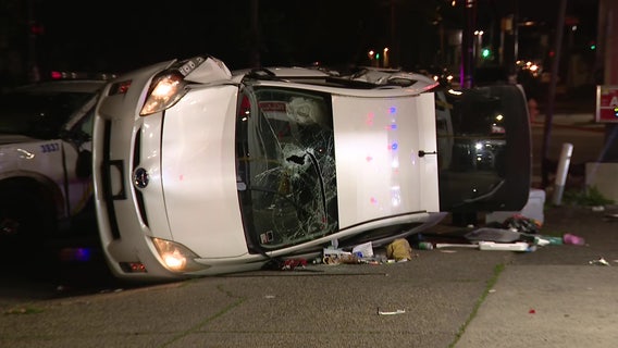2 Philadelphia police officers, driver hospitalized after North Philadelphia crash