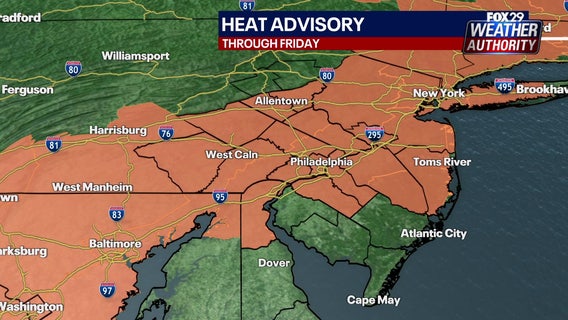 Philadelphia weather: Heat advisory continues Friday, sunny weekend ahead