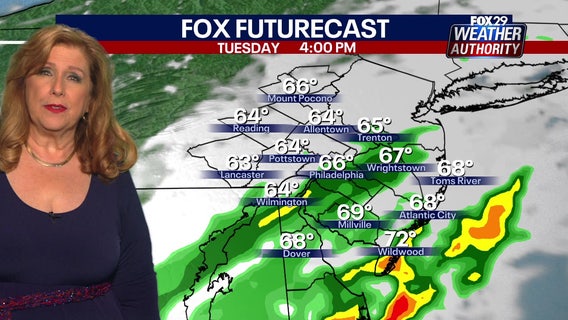 Philadelphia weather: Showers continue on Tuesday before midweek sunny stretch