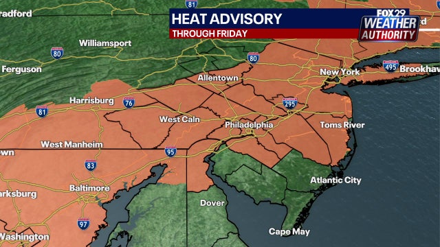 Philadelphia weather: Heat advisory continues Friday, sunny weekend ahead