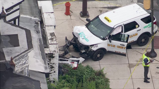 Medical emergency leads to SUV crash in West Philly; driver critical, woman injured