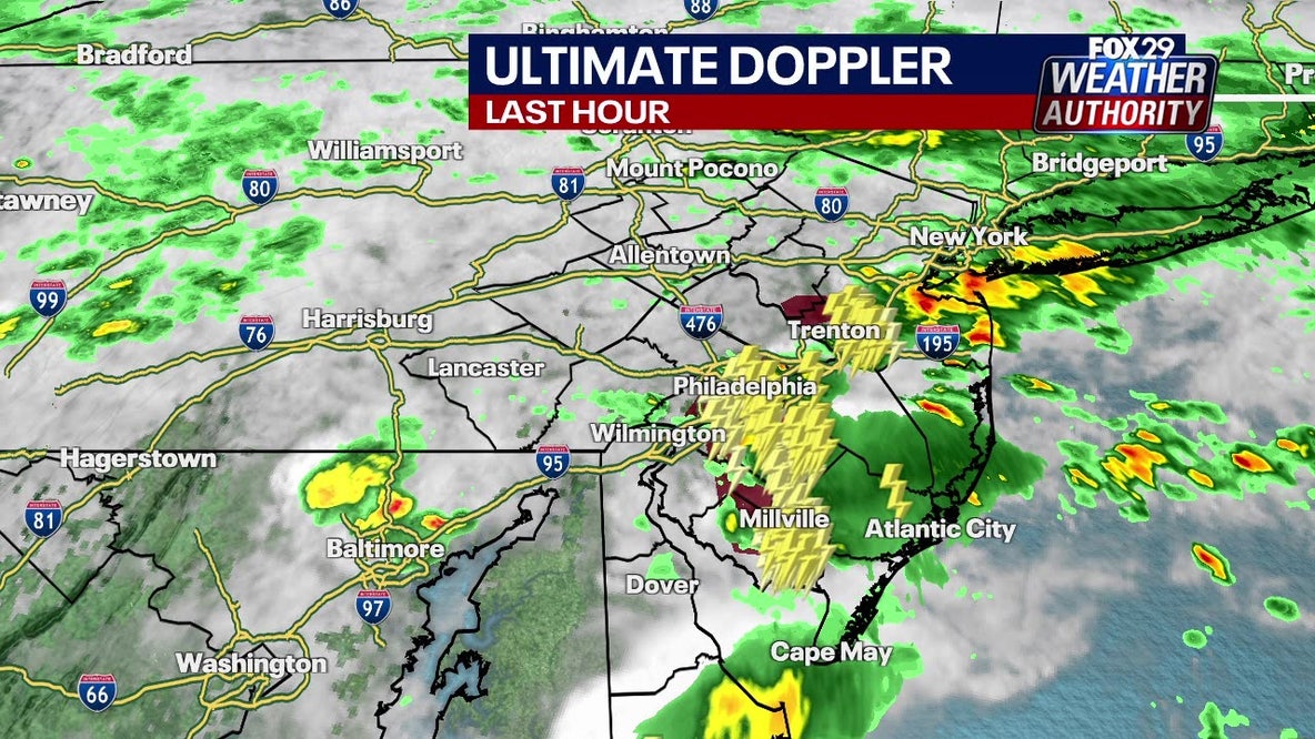 Flash flood warning issued as scattered storms shower city