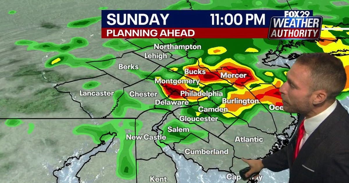 Philadelphia weather: Humid Sunday ahead of severe nighttime storms, flood risks