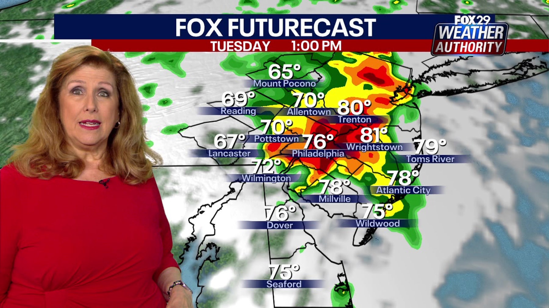 Philadelphia weather: Scattered showers on Monday, widespread storms ahead