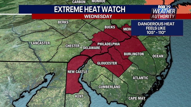 Extreme heat returns to Philadelphia area this week, fifth heat wave of summer ahead