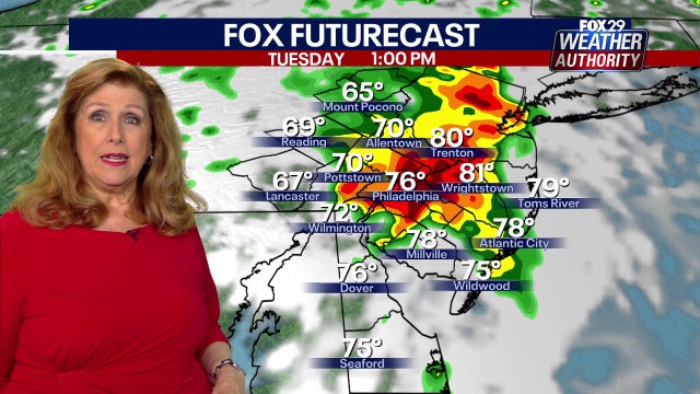 Philadelphia weather: Severe Thunderstorm and Flash Flood Warnings on Monday