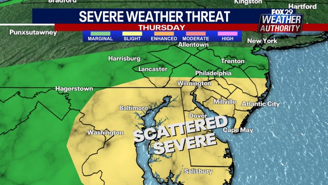 Flash flood warning issued as another round of scattered storms eyes Philadelphia area