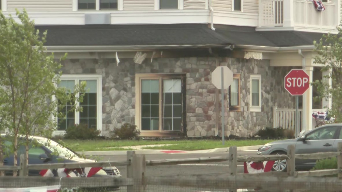 Vehicle crashes into Atlantic County senior living community, catches fire