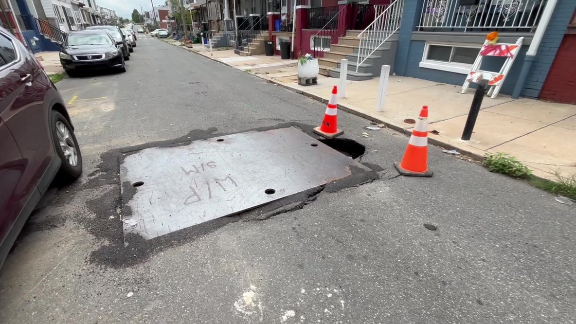 'Please get it resolved': West Philadelphia residents urge city to fix street hole