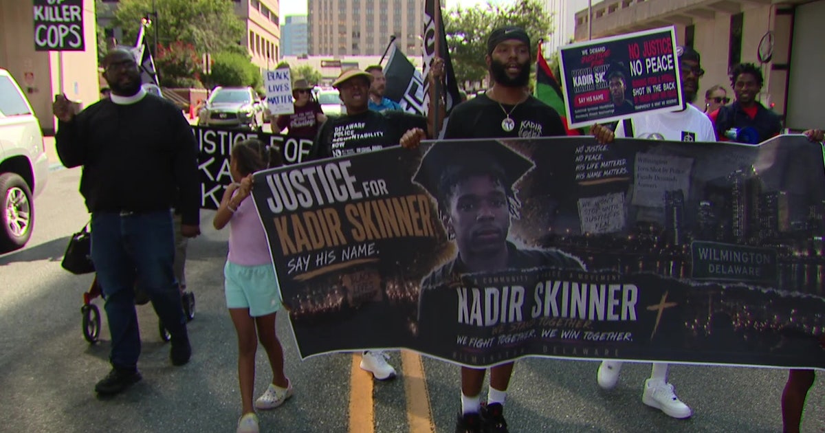 Wilmington protesters march for justice after police shooting of Kadir Skinner