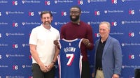 Jaylen Brown introduced by Sixers, talks expectations at Philly rec center