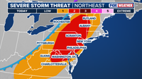 Severe storms could bring flash flooding, damaging winds to the Northeast US