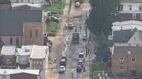 Crews tackle water main break in Tacony