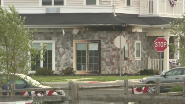 Vehicle crashes into Atlantic County senior living community, catches fire