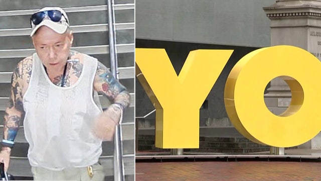 Suspect sought in vandalism of YO/OY statue outside National Museum of Jewish History