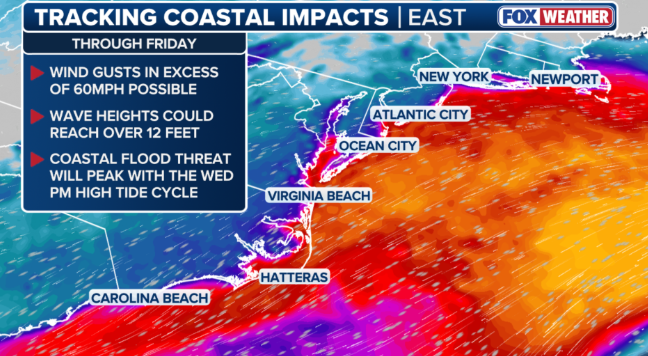 Nor'easter to batter East Coast with severe flooding, high winds: When to expect the storm