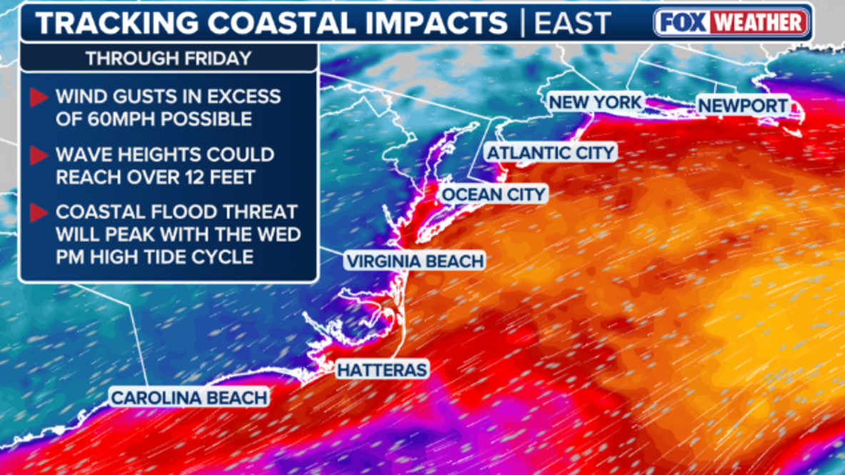 Nor'easter to batter East Coast with severe flooding, high winds: When to expect the storm