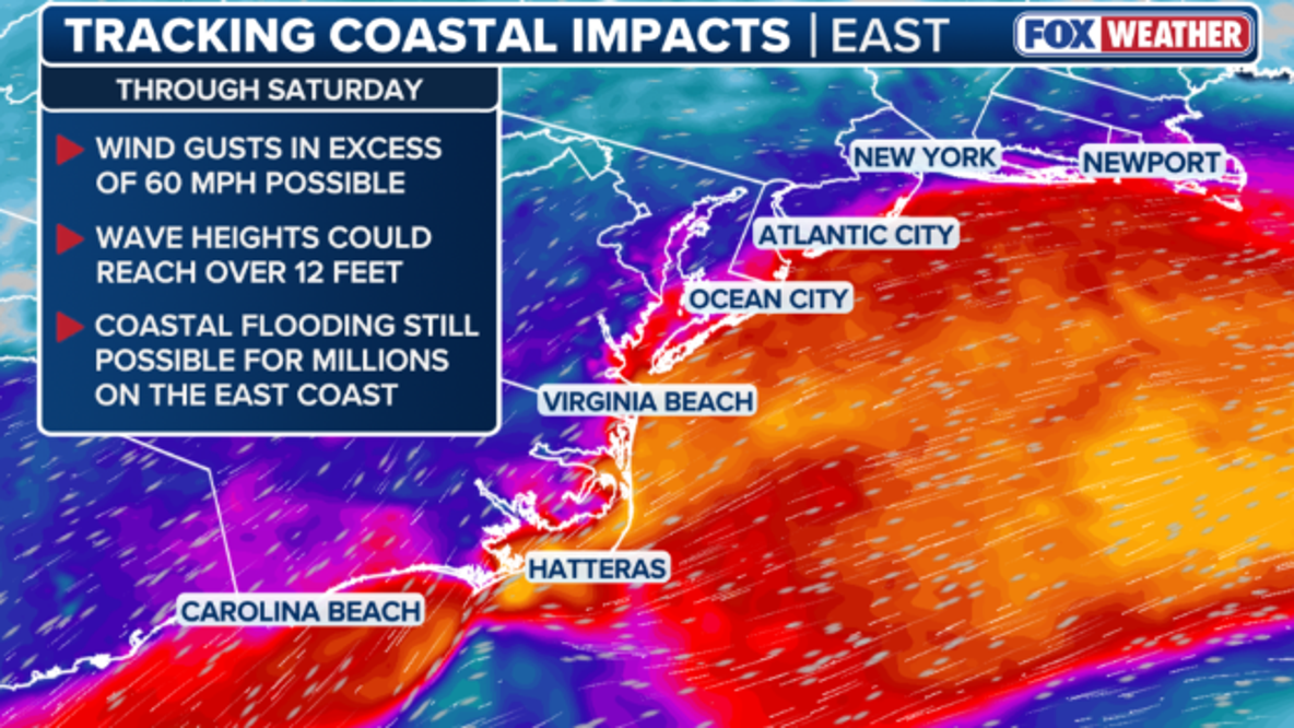 Developing nor'easter keeps East Coast on high alert as coastal communities prepare