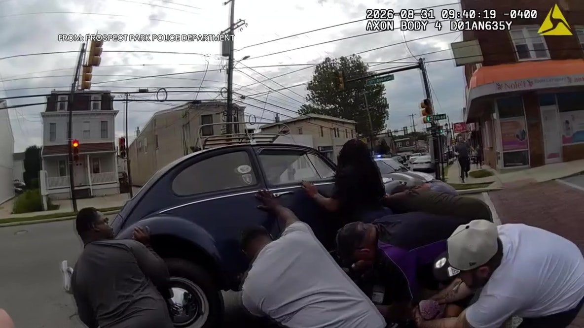 E-bike rider pinned under car rescued by bystanders, police in Delaware County