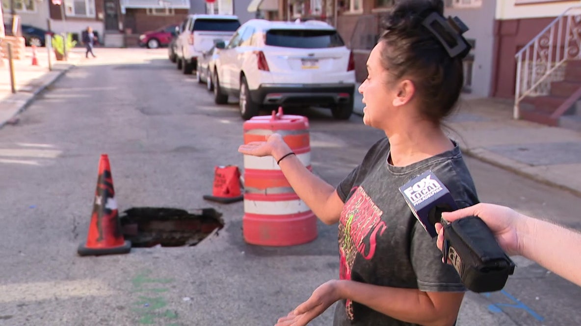 Large sinkhole in South Philly ignored by city for weeks, residents say