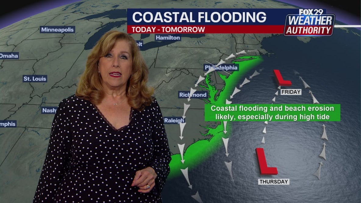 Coastal storm triggers flood advisory, strong winds along Jersey, Delaware shores