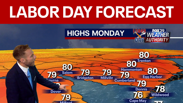 Labor Day forecast: Sunny, comfortable across the Philadelphia area