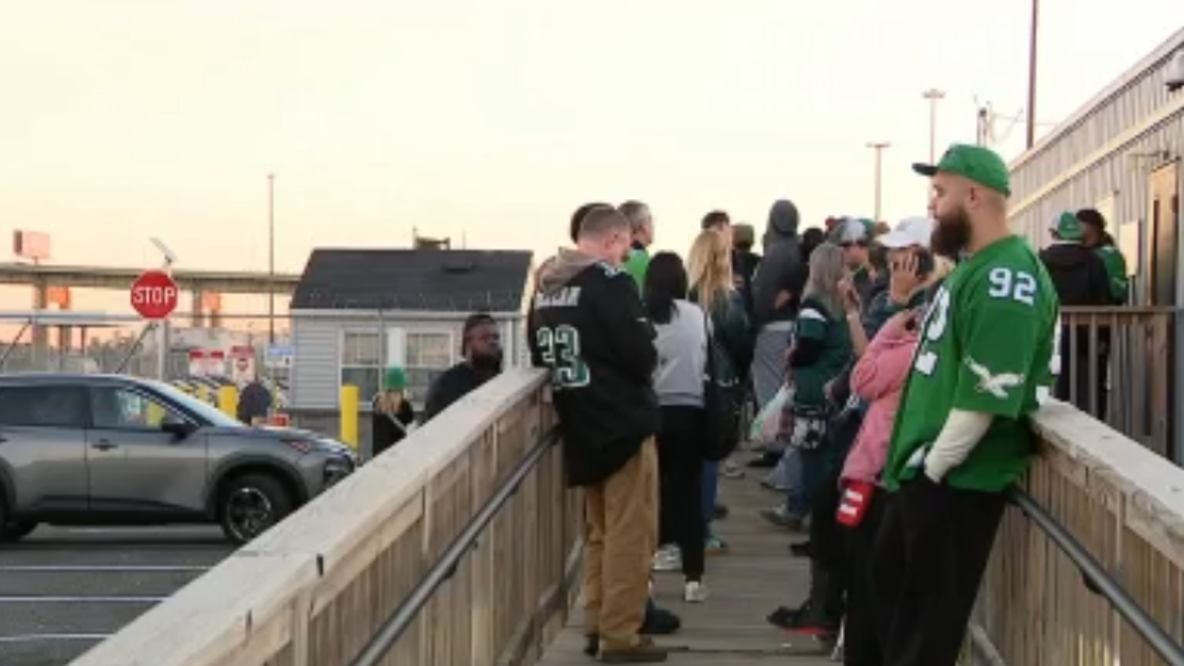 Fans towed along Pattison Avenue following Eagles loss