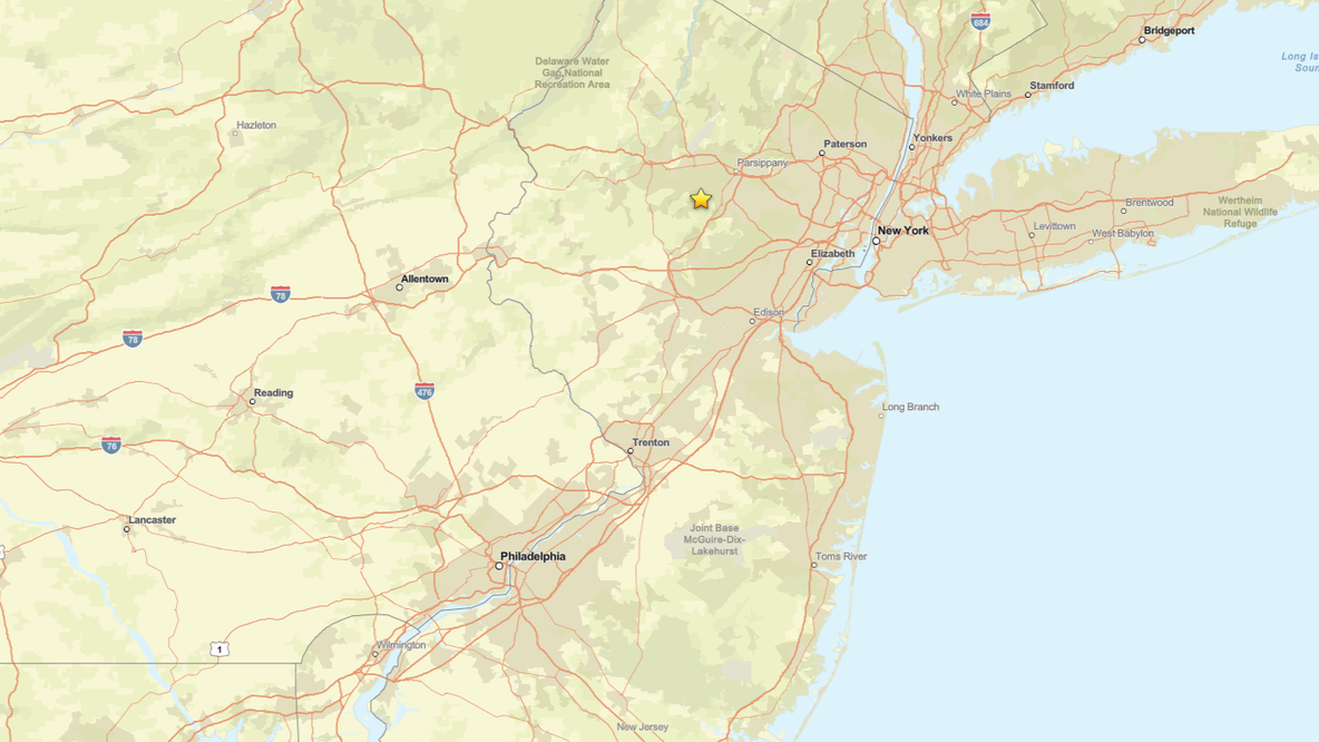 NJ earthquake: 1.6-magnitude quake reported in New Jersey