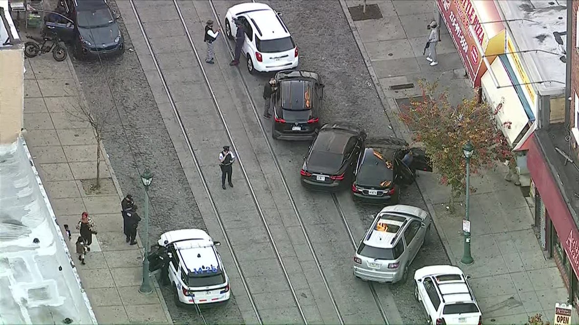 Philadelphia police officer hit by car during traffic stop in Germantown