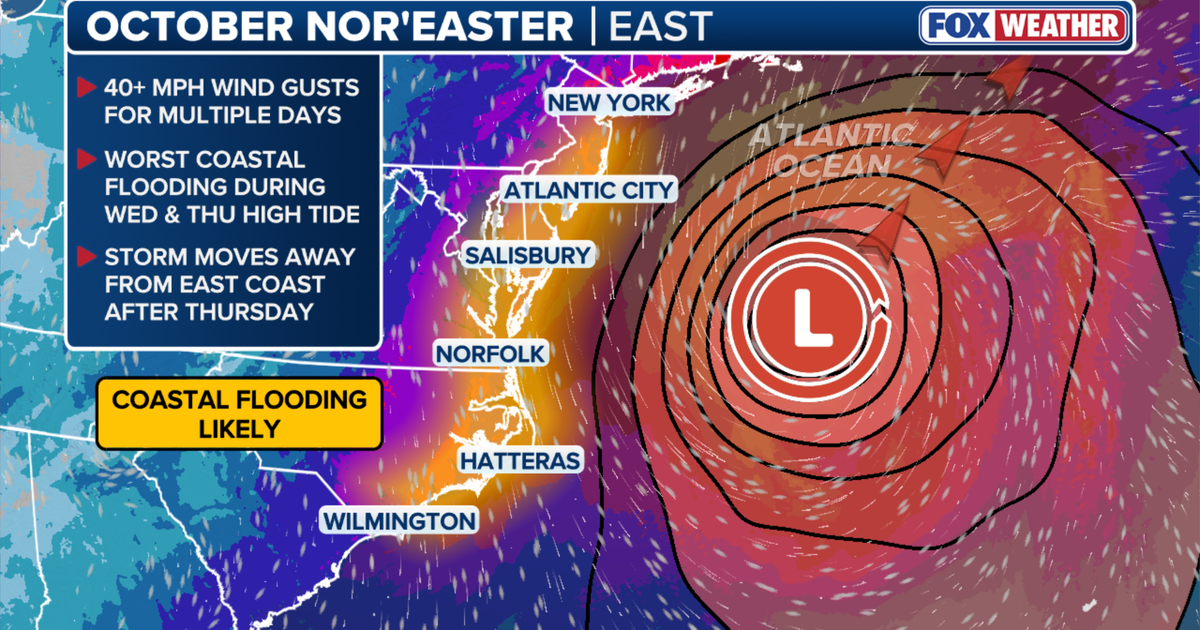 Offshore nor'easter drives tidal flooding, 40 mph wind gusts along Jersey Shore