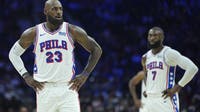 Sixers home opener: LeBron James, Jaylen Brown take floor for first time in Philadelphia