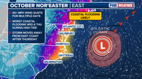 Offshore nor'easter threatens Jersey Shore and Delaware beaches with coastal flooding and rip currents