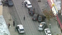 Philadelphia police officer hit by car during traffic stop in Germantown