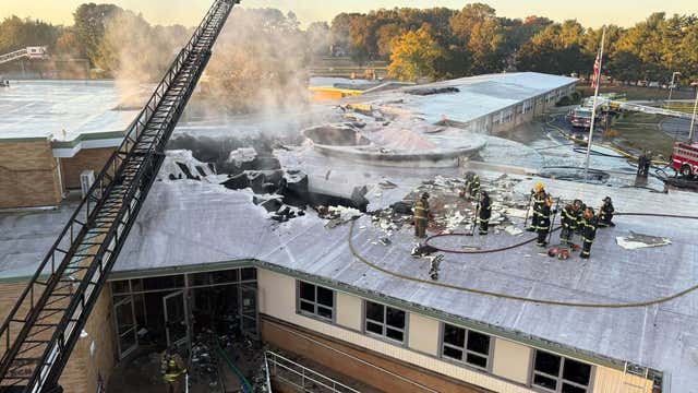 Fire damages Lulu Ross Elementary in Milford; classes canceled for the week
