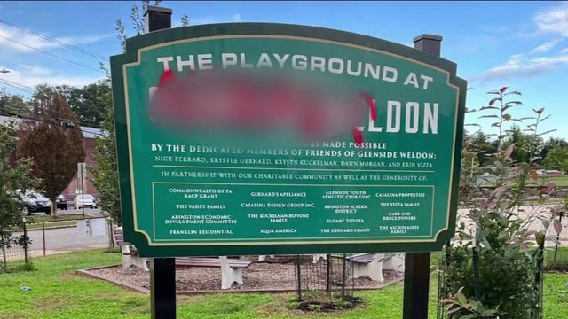Abington Township police investigating antisemitic, racist graffiti spray-painted on playground