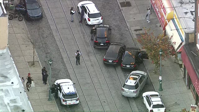 Philadelphia police officer hit by car during traffic stop in Germantown
