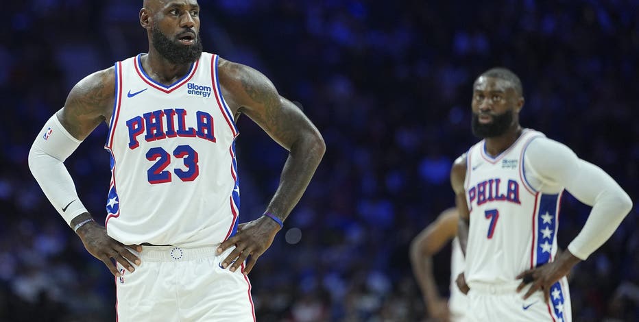 Sixers home opener: LeBron James, Jaylen Brown take floor for first time in Philadelphia