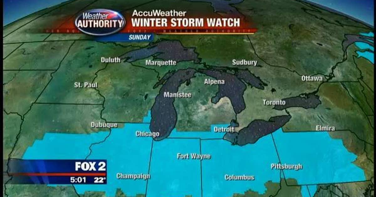 Winter storm coming Sunday; watch in effect | FOX 2 Detroit
