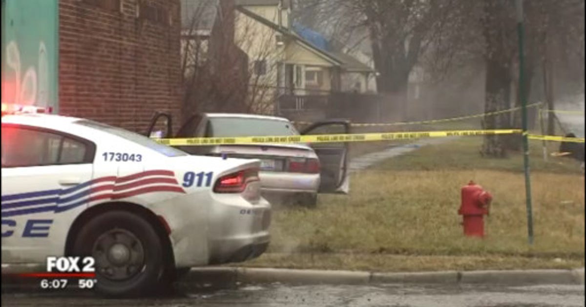 Man shot to death inside car that hit building on Detroit's east side ...