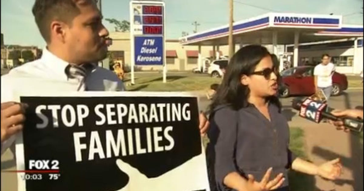 Protest fights for families separated in rally outside Detroit Homeland ...