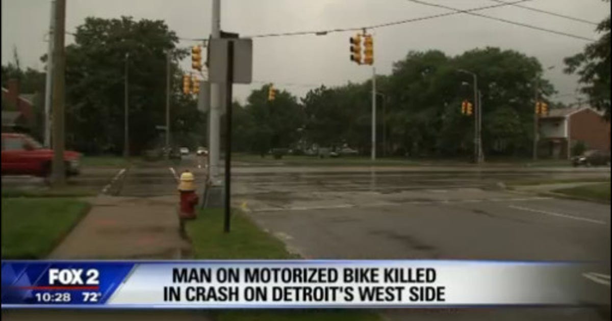 Man on motorized bike killed in crash on Detroit's west side | FOX 2 ...