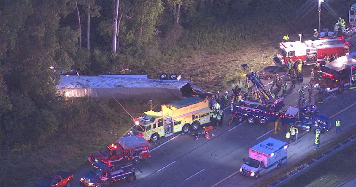 Overturned semi snarls morning traffic on I-94 | FOX 2 Detroit