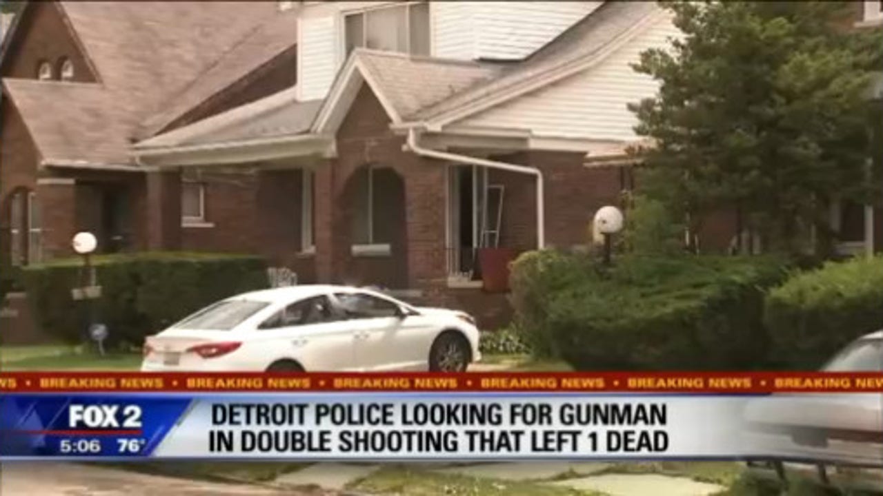Police looking for suspect in Detroit east side double shooting that left 1 dead